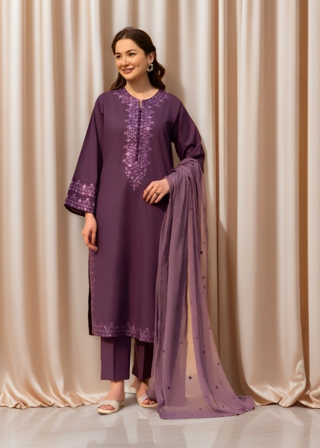 Mirhal Fashion Purpel Sunrise Women 3pcs