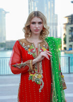 Khuda Baksh Creations Z 279 Red Women 4pcs