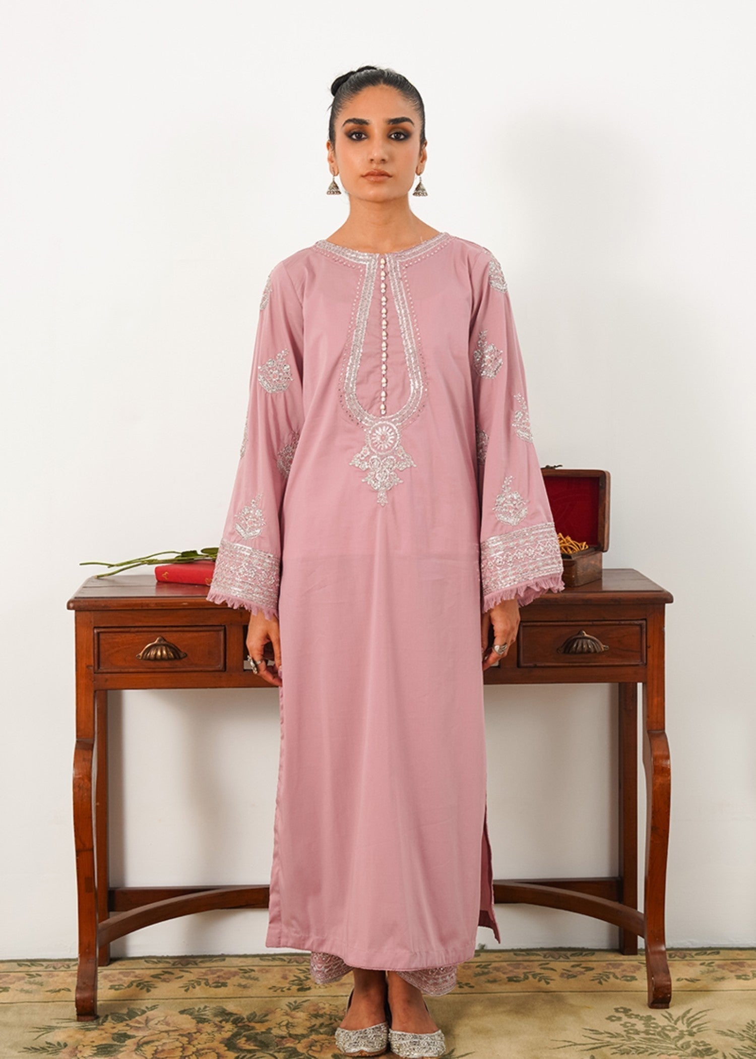 Kross Kulture Luxe Cotton Silk Suit 1708 Women 2pcs