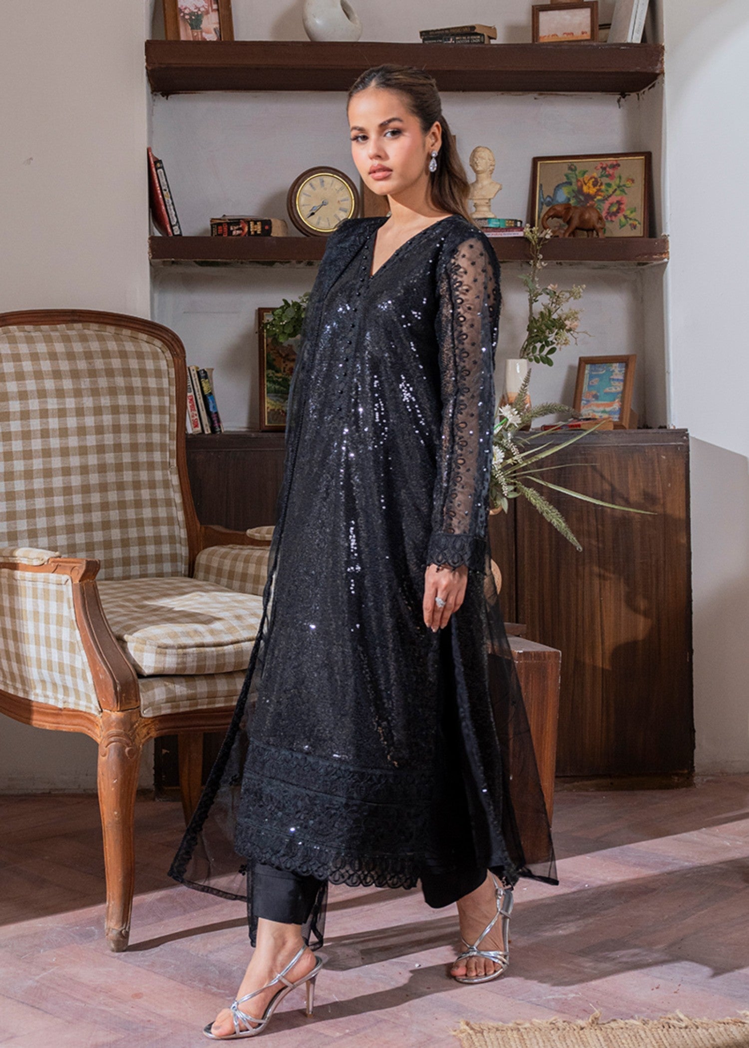 Kross Kulture Luxe Sequin Net Suit 01627 Women 3pcs