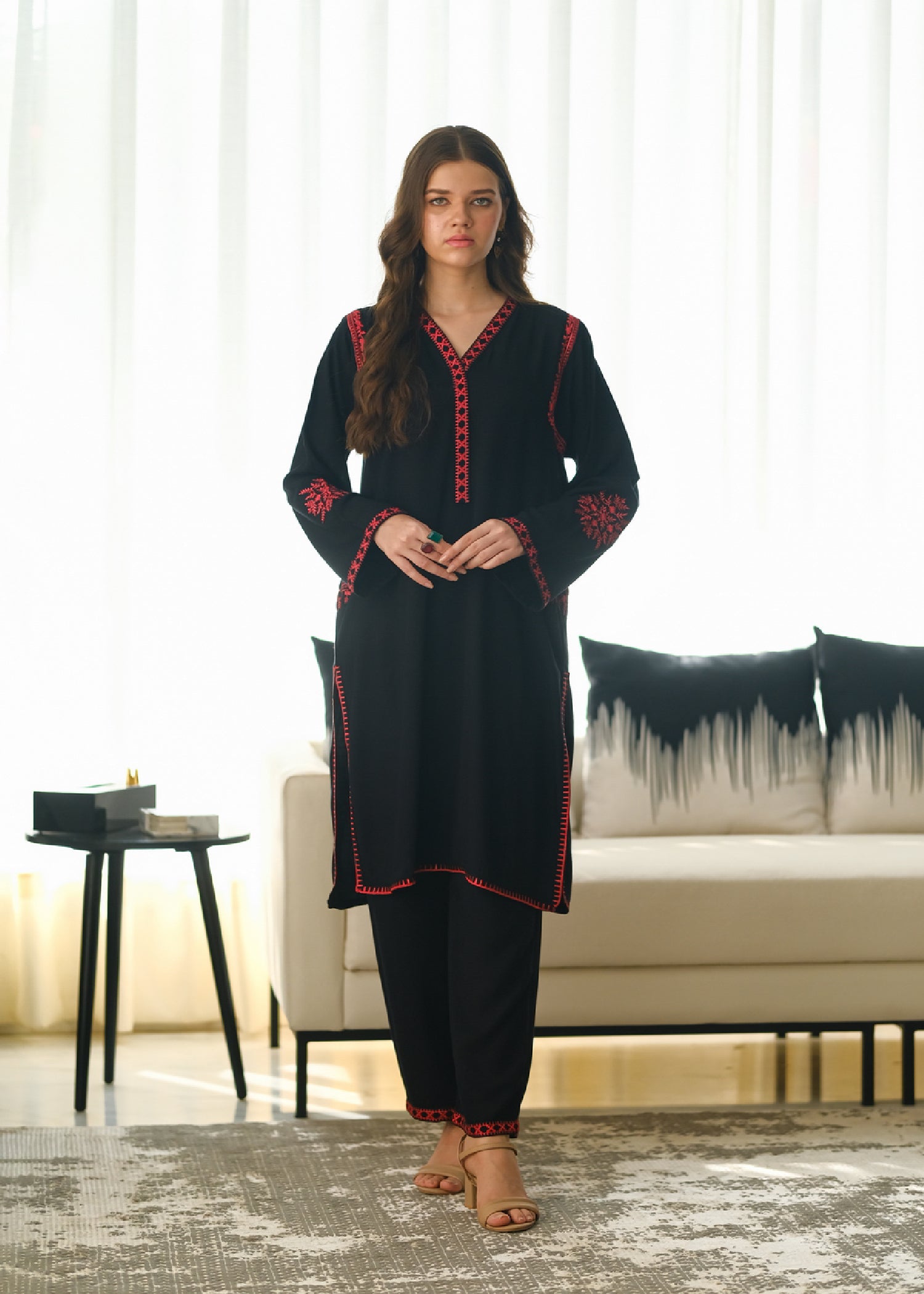 Sprinkles Scarlet Elegance Embroidered Women 2pcs