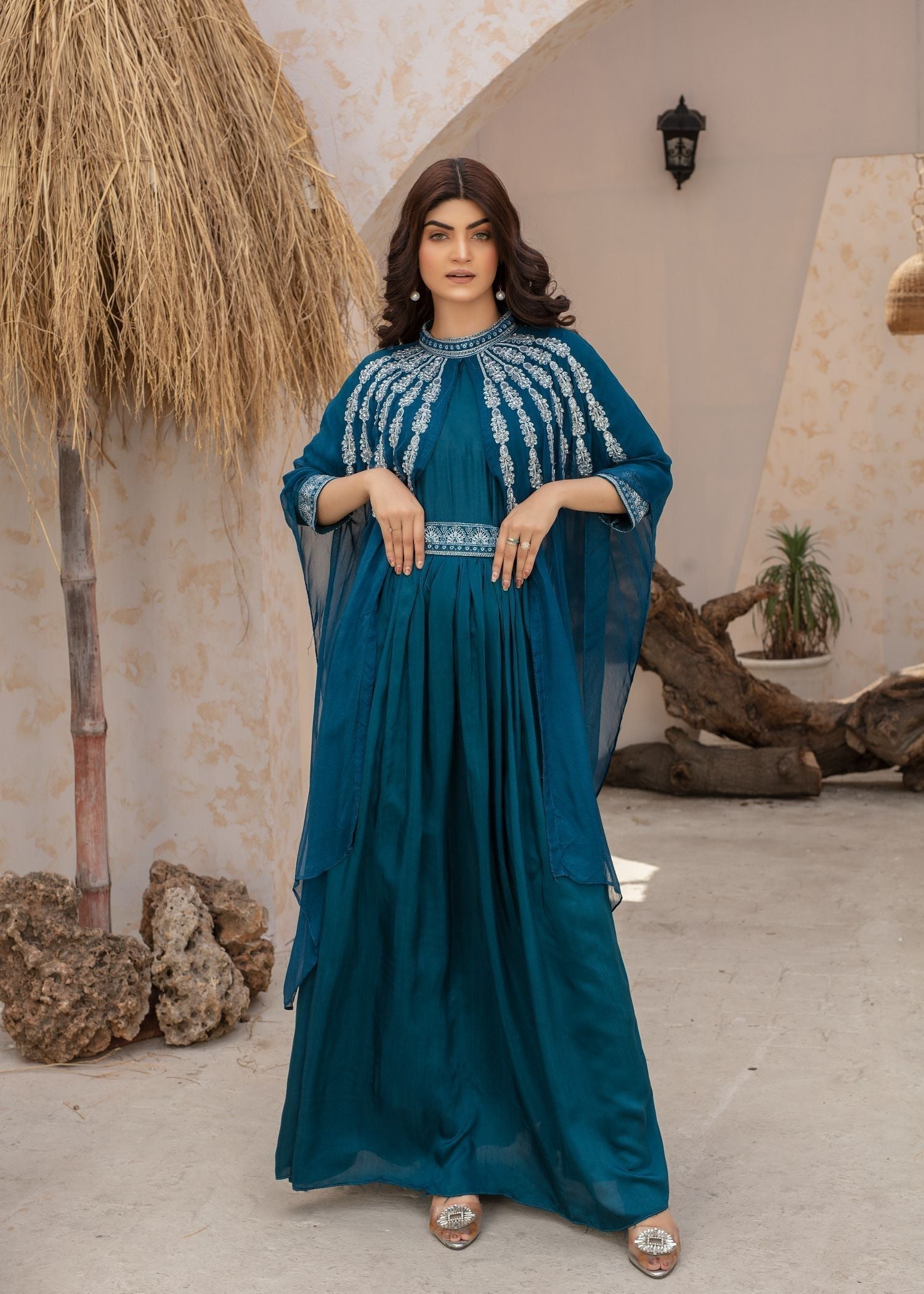 Pehnawa By Bin Akram’s KAFCUT MAXI TEAL Women 3pcs