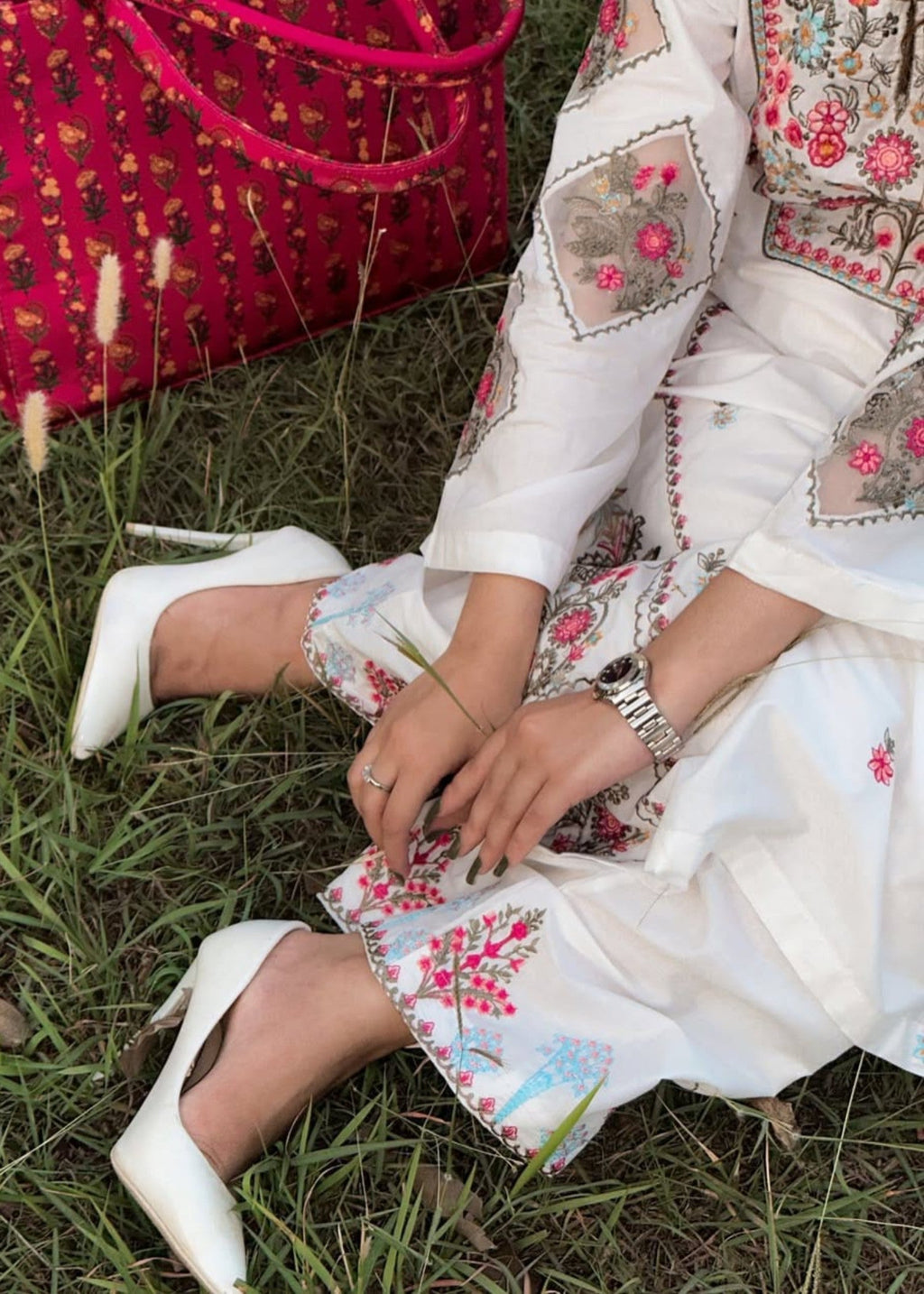 Tehzeeb Libas WHITE DOVE EMB Women 2pcs