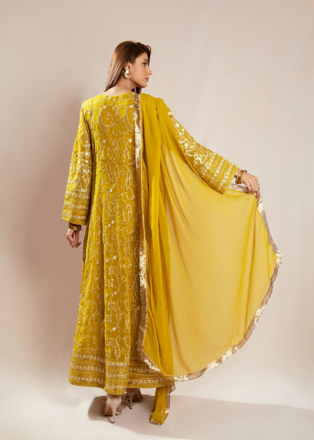 Manahils Angrakha 105 Mustard Women 3pcs