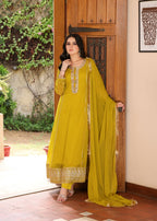 Manahils Maxi 123 MUSTARD Women 3pcs