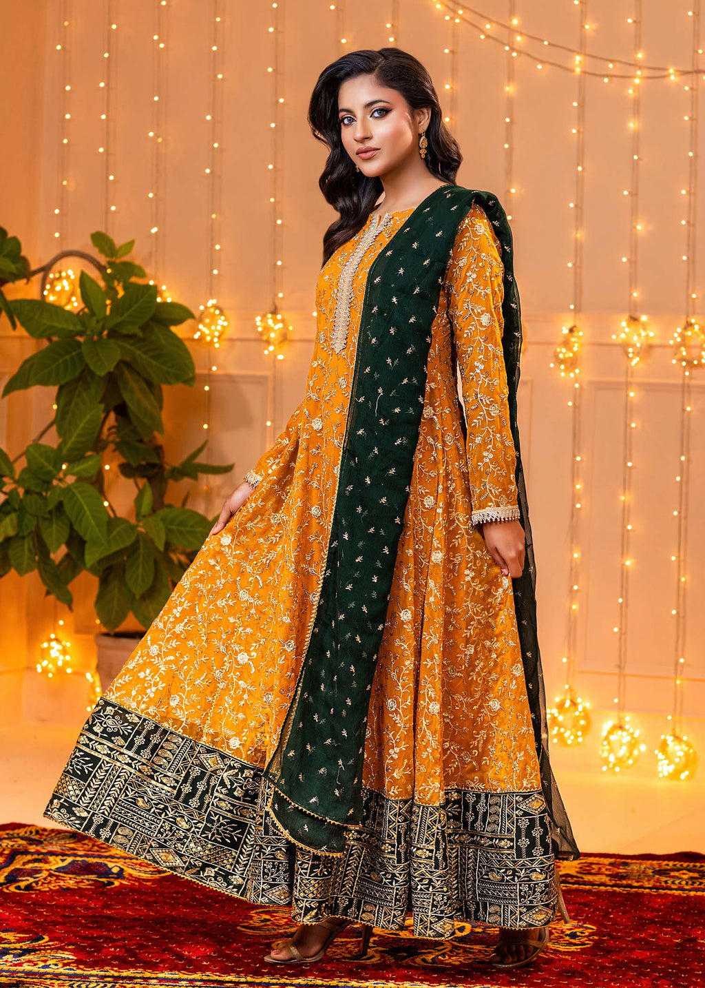 Ayesha Closet Hajra Noor Mustard Women 3pcs