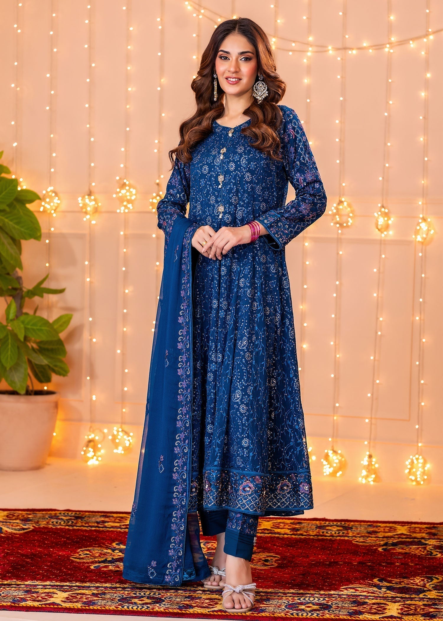 Ayesha Closet Dilaara Teal Blue Women 3pcs