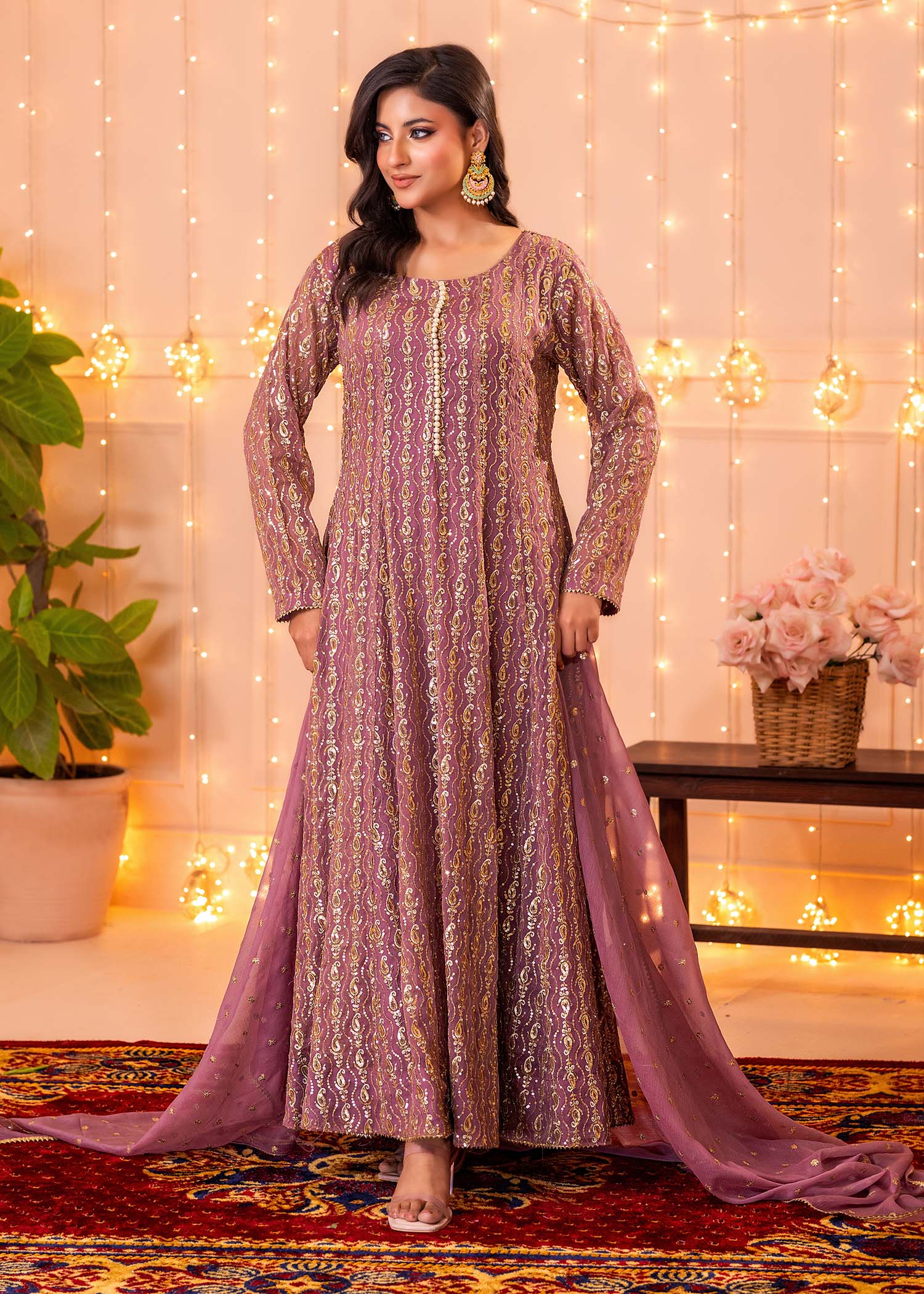 Ayesha Closet Shireen Gul Mauve Women 3pcs