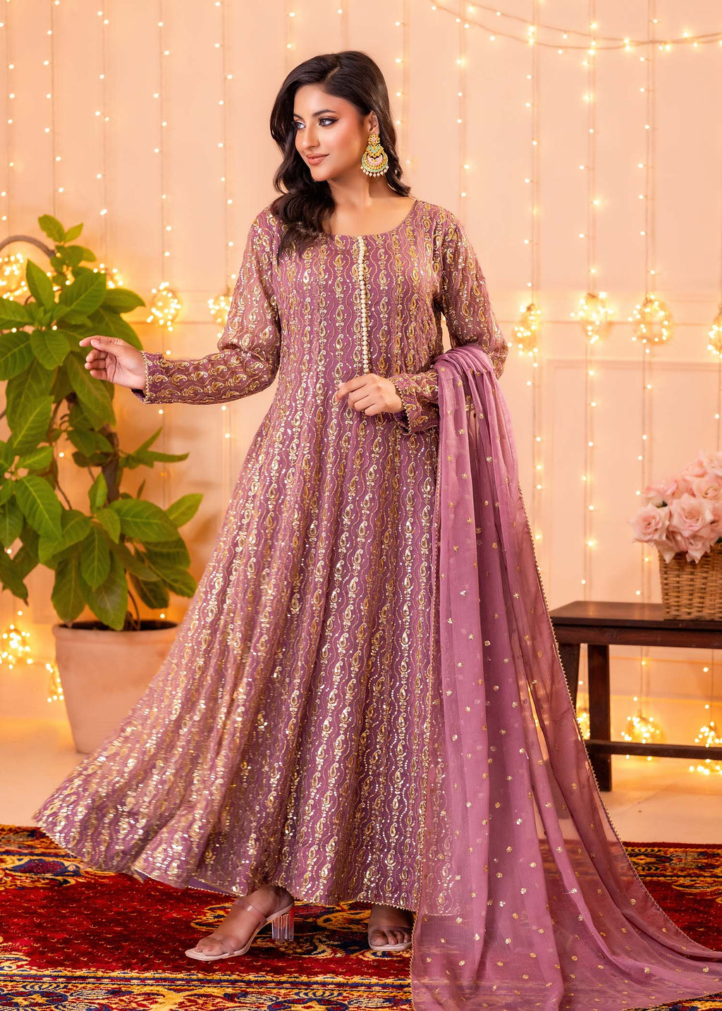 Ayesha Closet Shireen Gul Mauve Women 3pcs