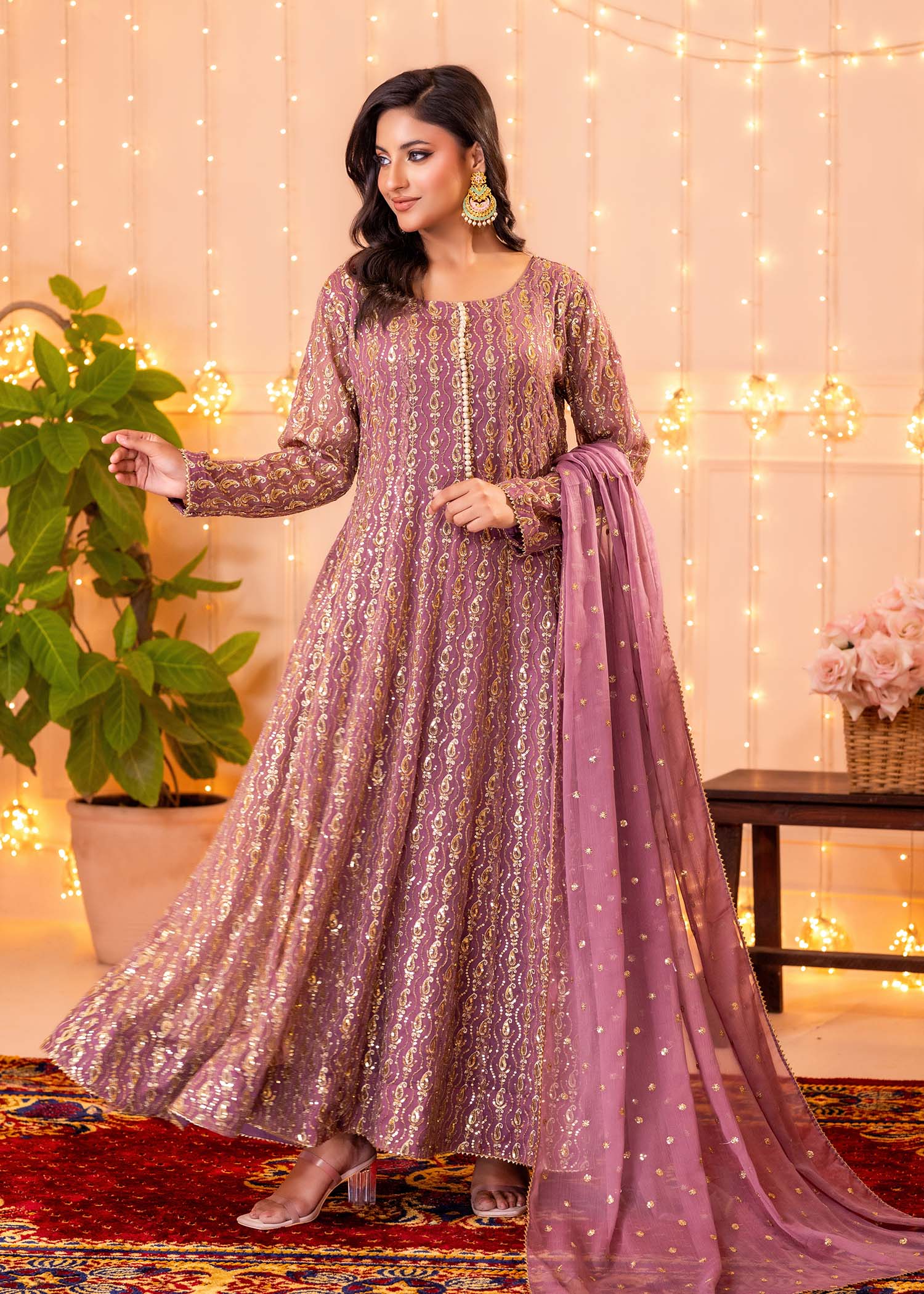 Ayesha Closet Shireen Gul Mauve Women 3pcs