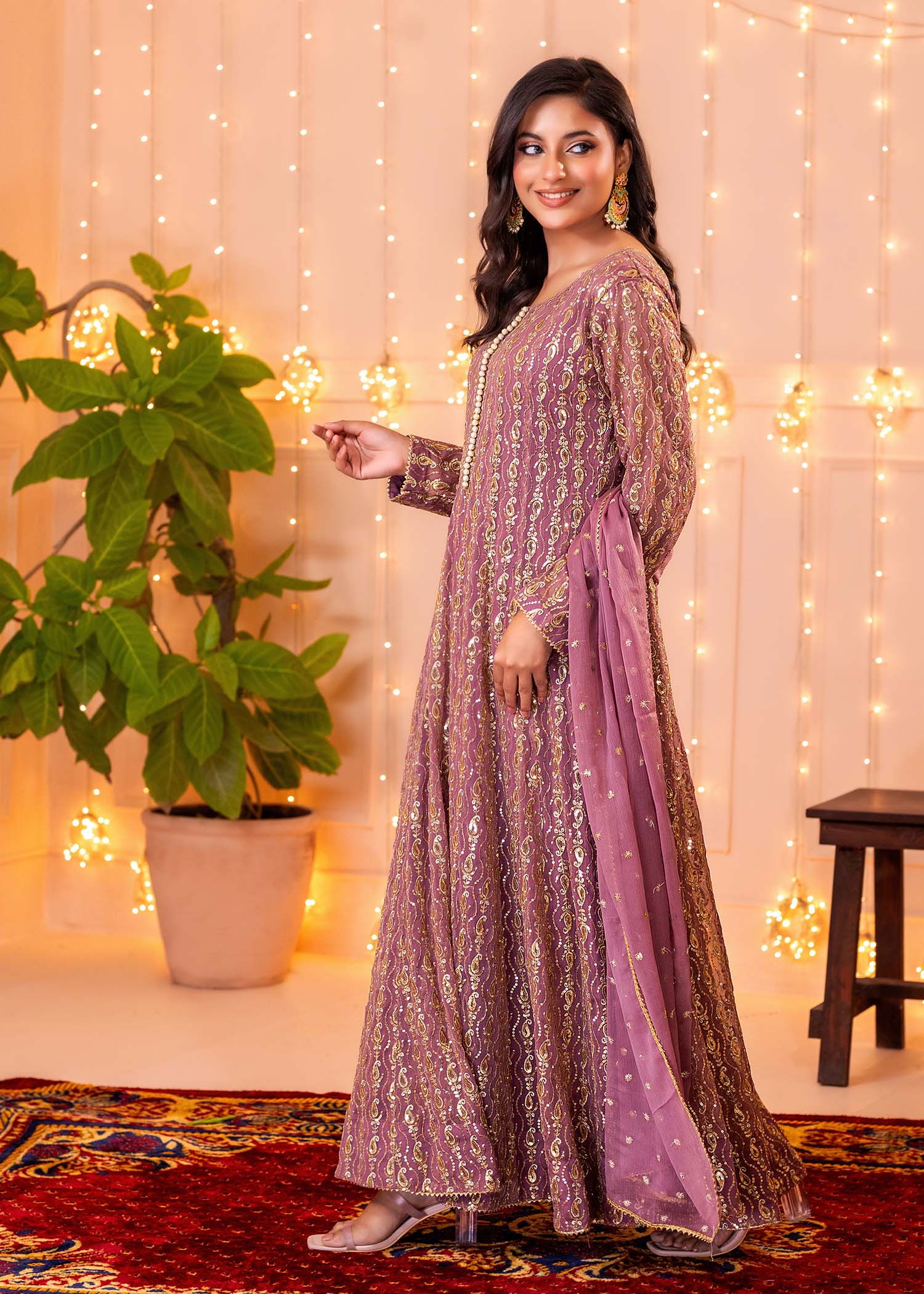 Ayesha Closet Shireen Gul Mauve Women 3pcs