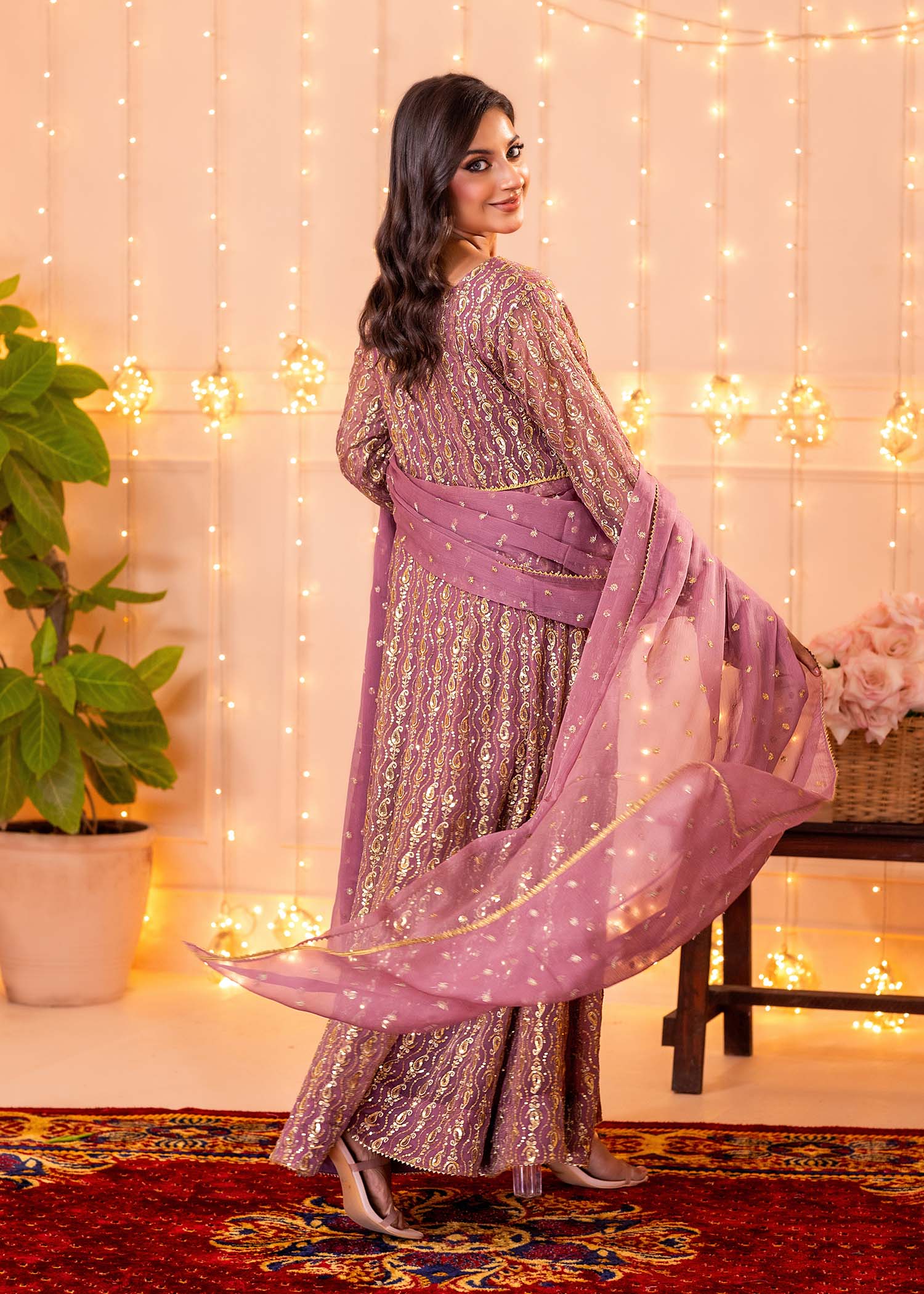 Ayesha Closet Shireen Gul Mauve Women 3pcs