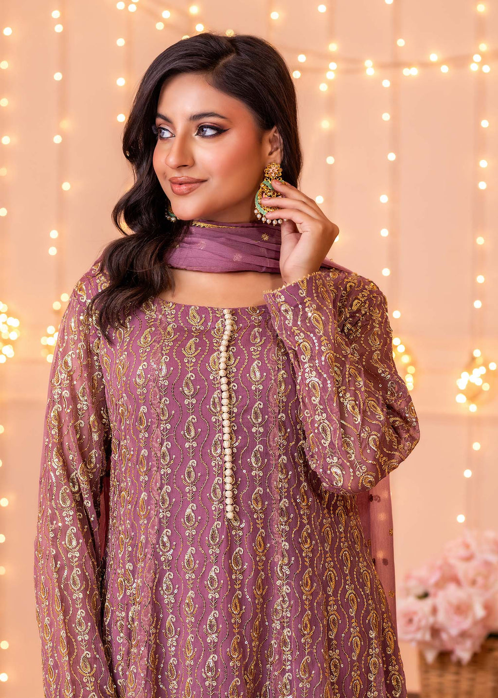 Ayesha Closet Shireen Gul Mauve Women 3pcs
