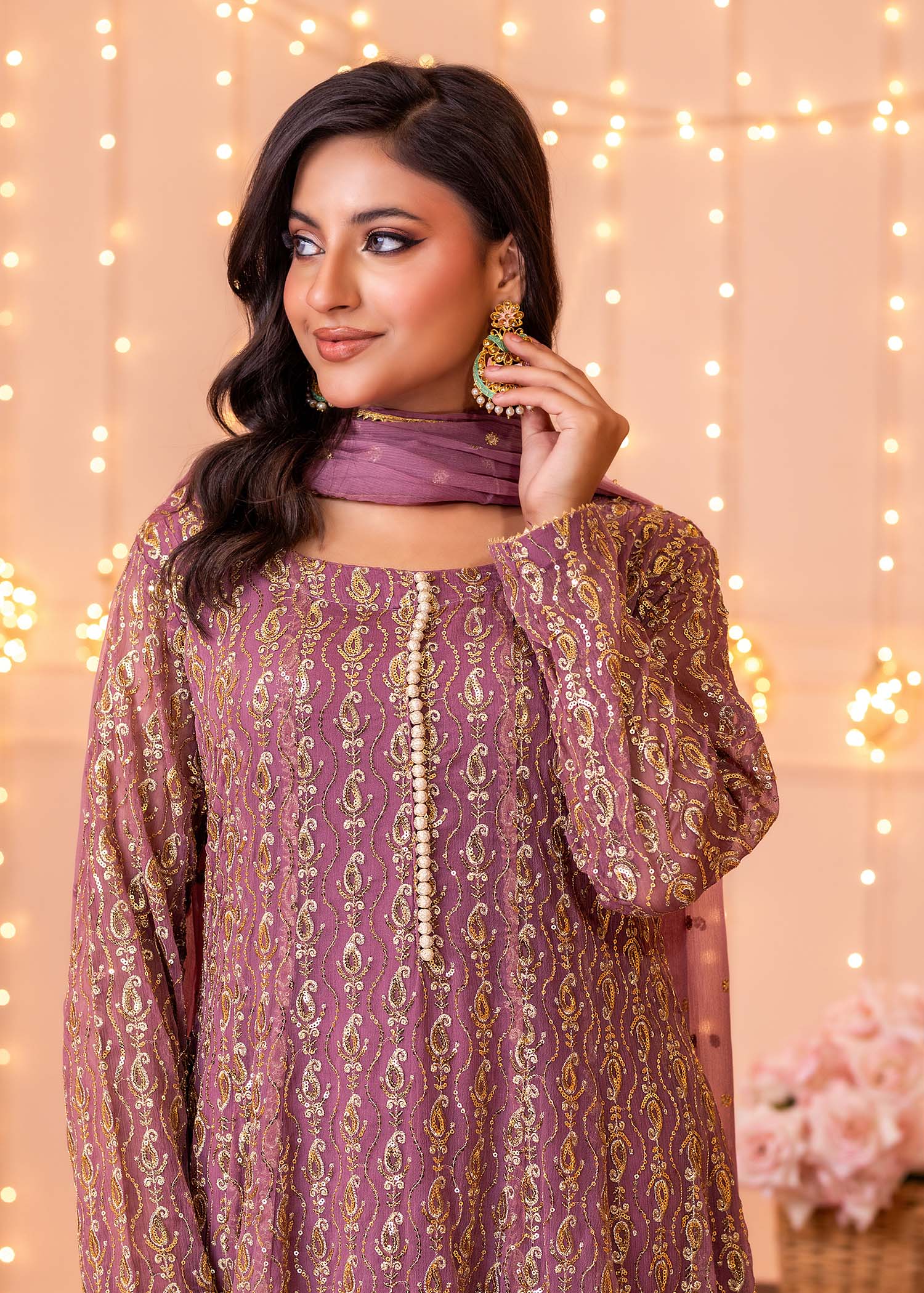 Ayesha Closet Shireen Gul Mauve Women 3pcs