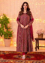 Ayesha Closet Shireen Gul Maroon Women 3pcs