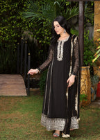 Manahils KURTI 123 BLACK Women 3pcs