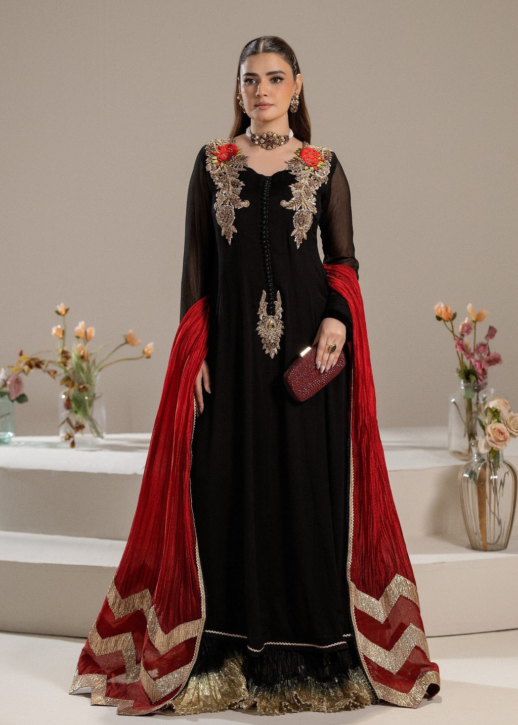 Khuda Baksh Creations M 110 Black Women 4pcs