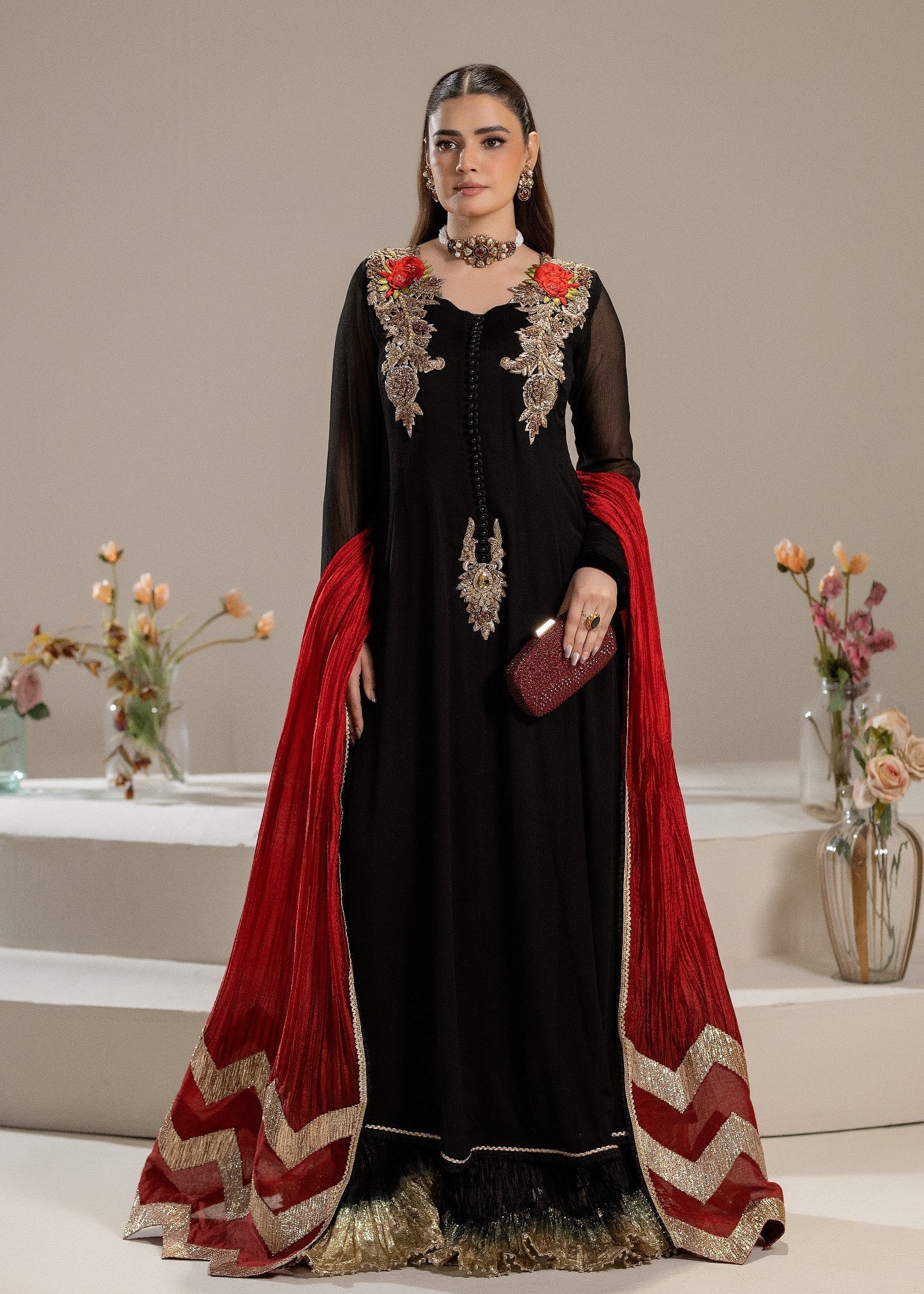 Khuda Baksh Creations M 110 Black Women 4pcs