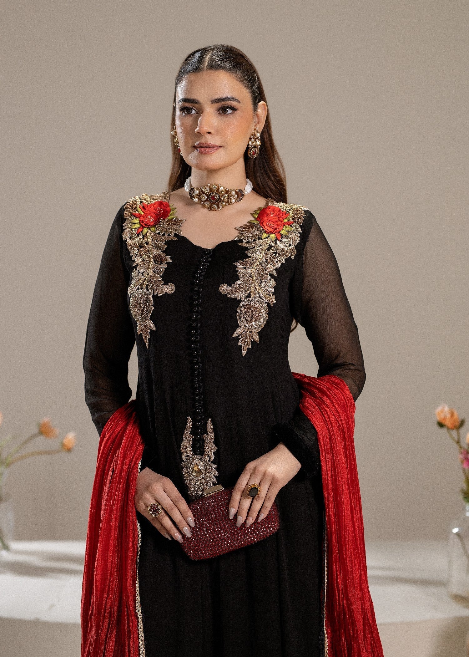 Khuda Baksh Creations M 110 Black Women 4pcs
