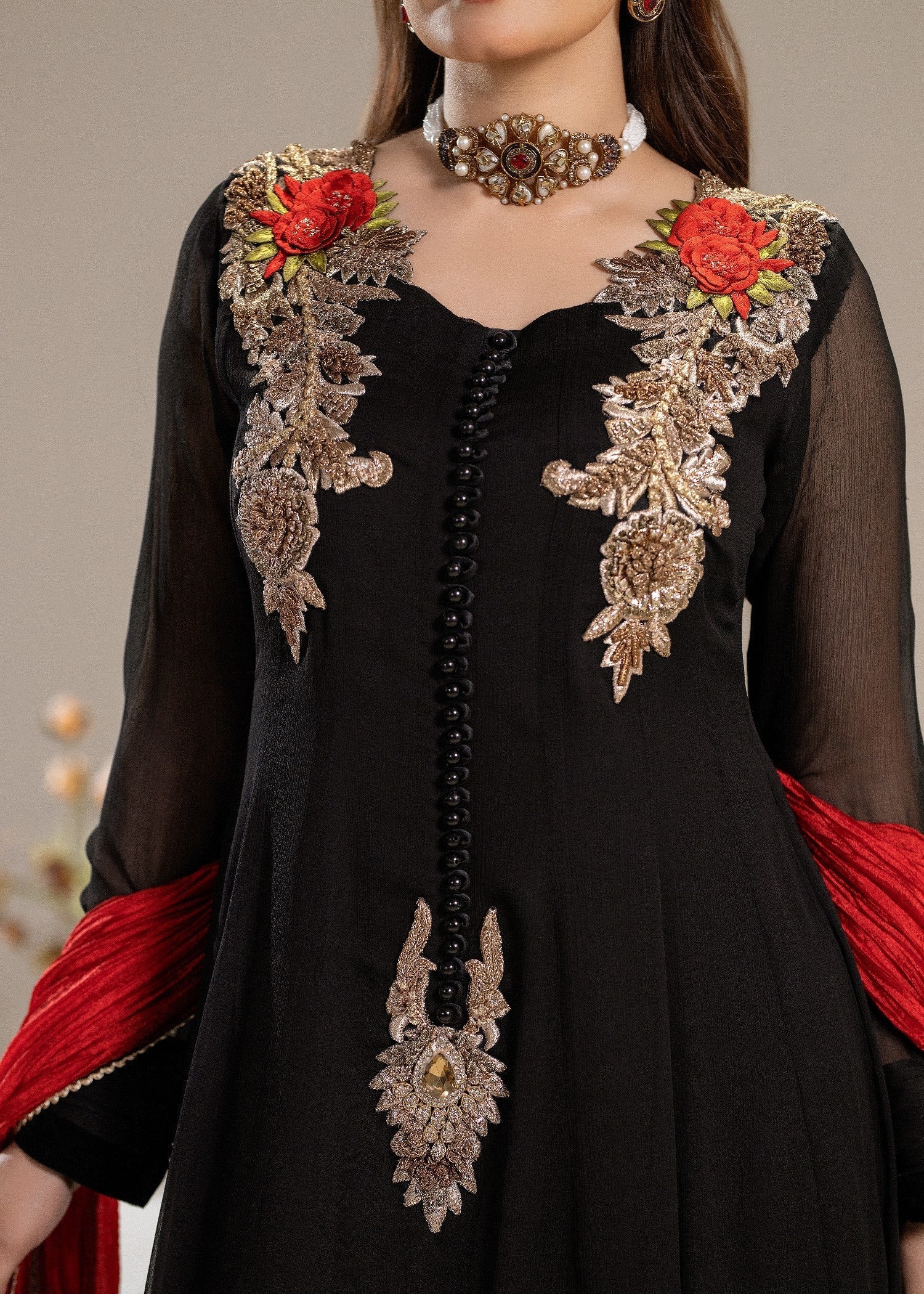 Khuda Baksh Creations M 110 Black Women 4pcs