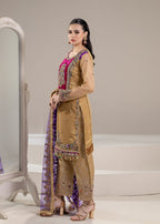 Khuda Baksh Creations Z 306 Gold Women 4pcs