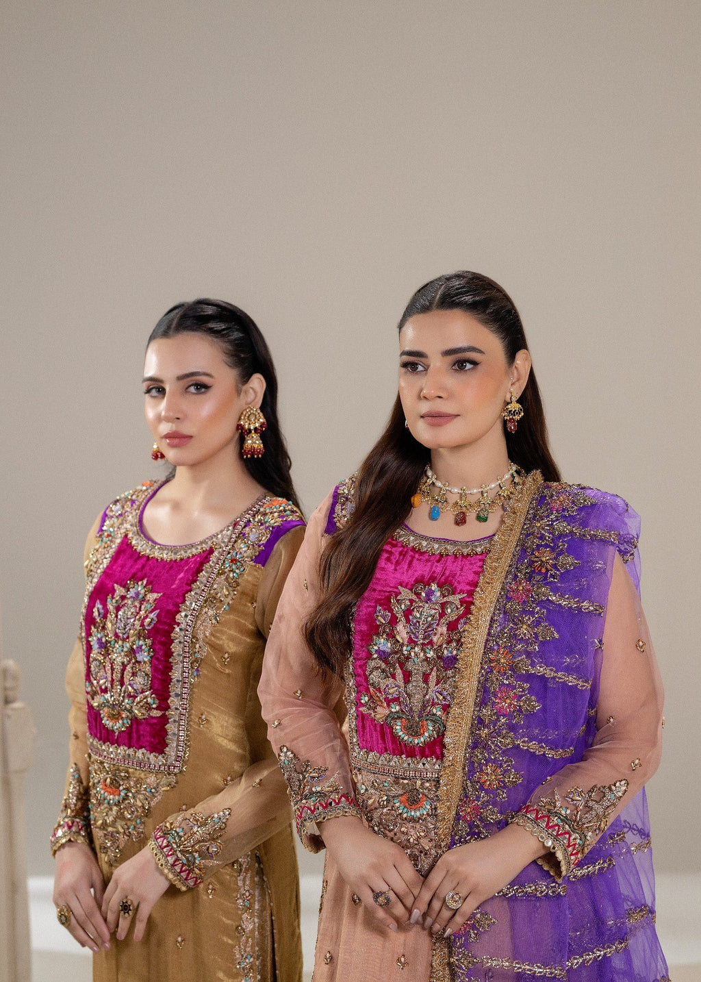 Khuda Baksh Creations Z 306 Gold Women 4pcs