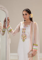 Khuda Baksh Creations M 108 White Women 4pcs