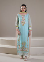 Khuda Baksh Creations M 108 Cyan Women 4pcs