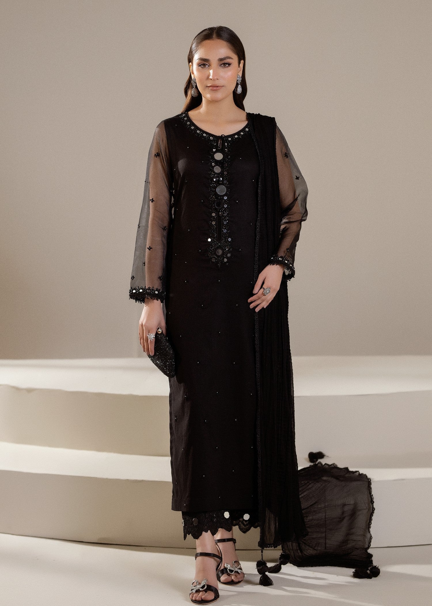 Khuda Baksh Creations Z 307 Black Women 3pcs