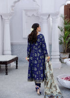 Mehryam Collection Mom Luxury Pret Blue Women 3pcs