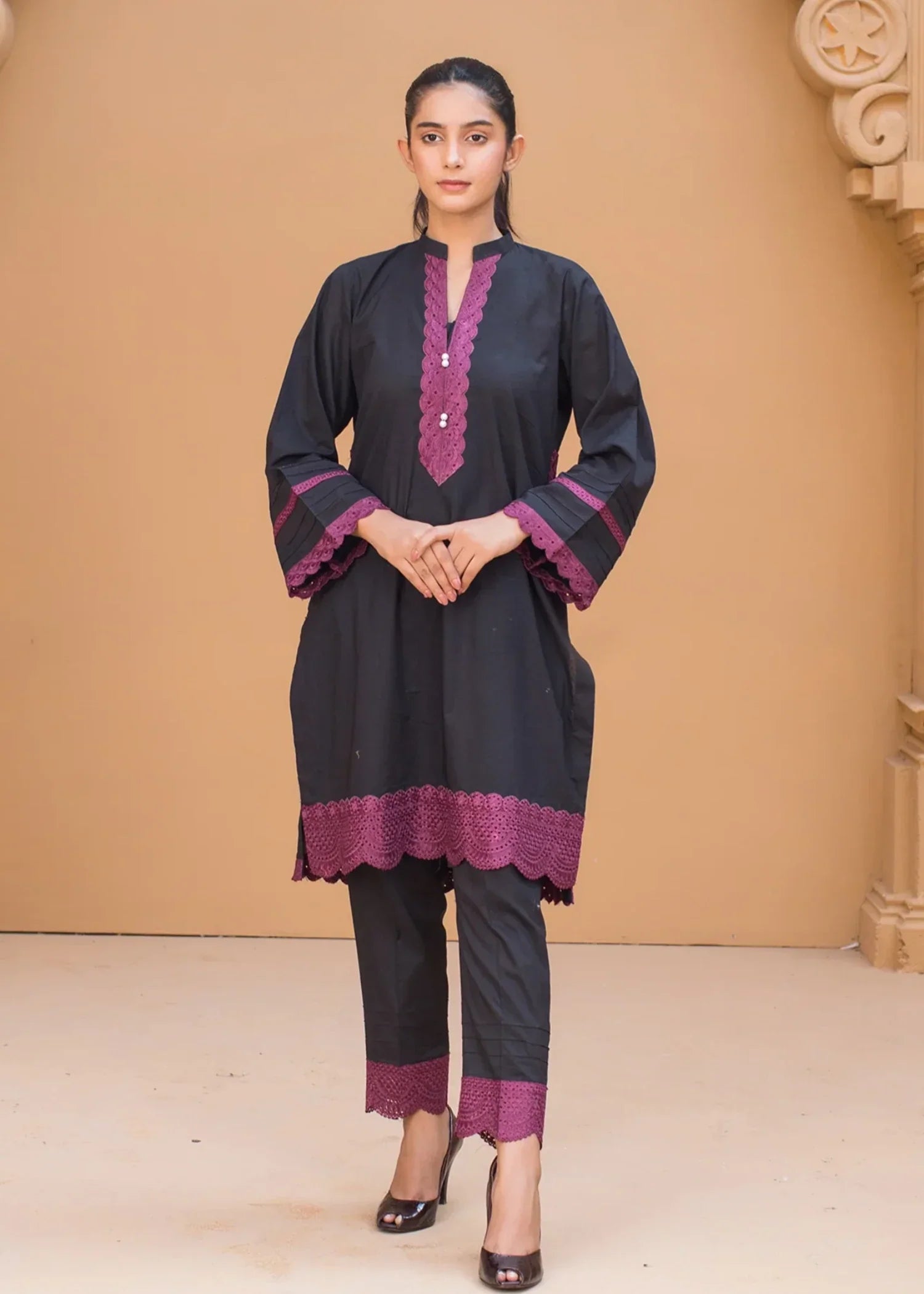 Urban Cut Cotton Embroidered Co Ord Set Women 2pcs