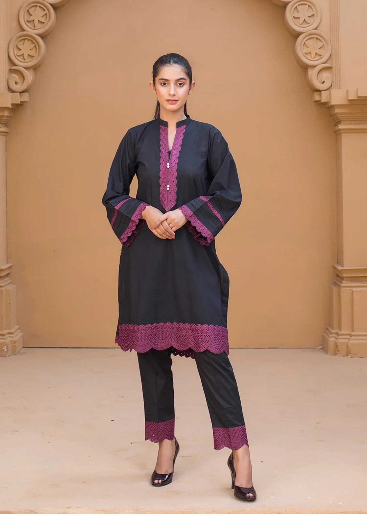 Urban Cut Cotton Embroidered Co Ord Set Women 2pcs