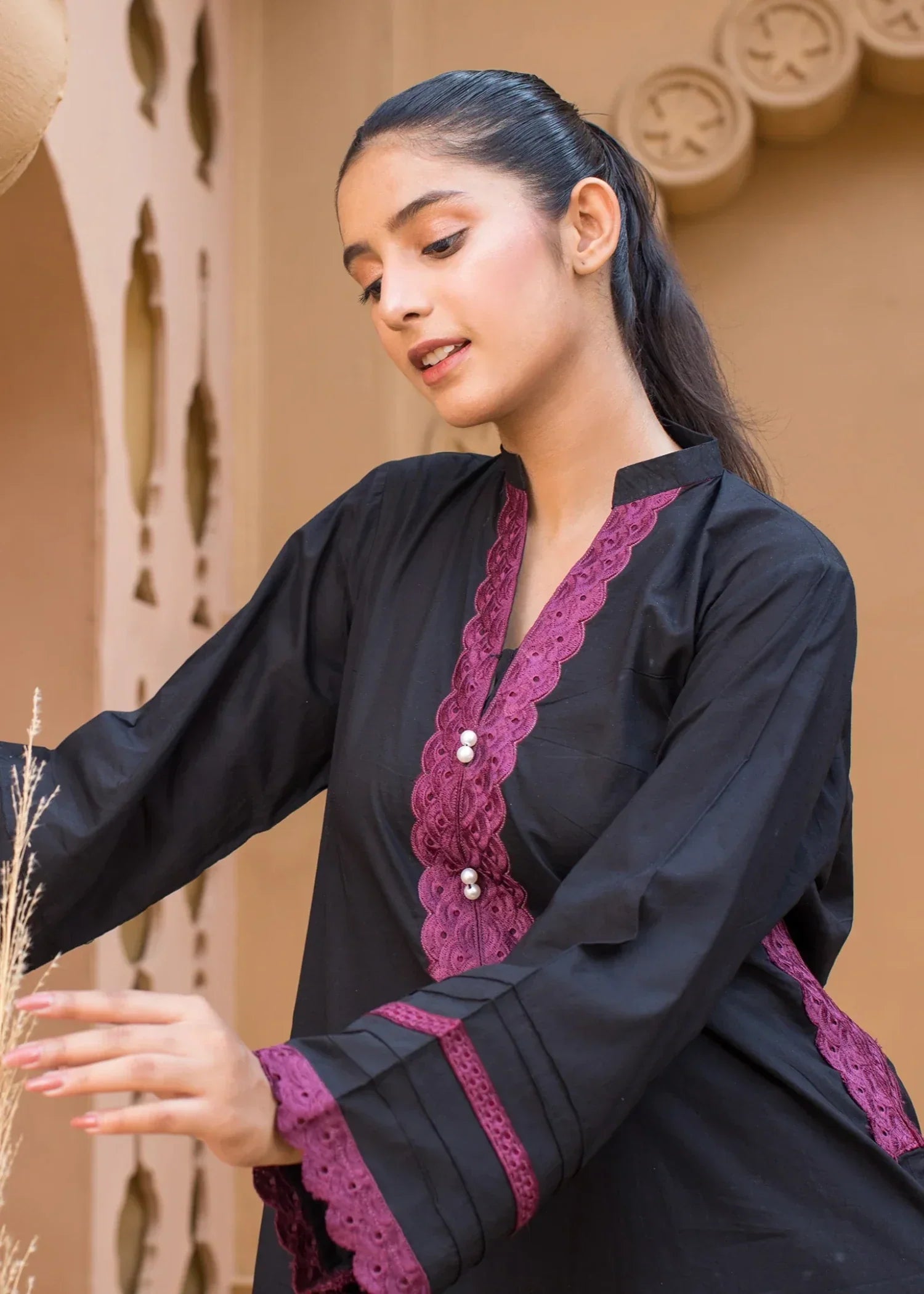 Urban Cut Cotton Embroidered Co Ord Set Women 2pcs