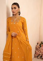 Agha Jaan Insia Mustard Women 3pcs