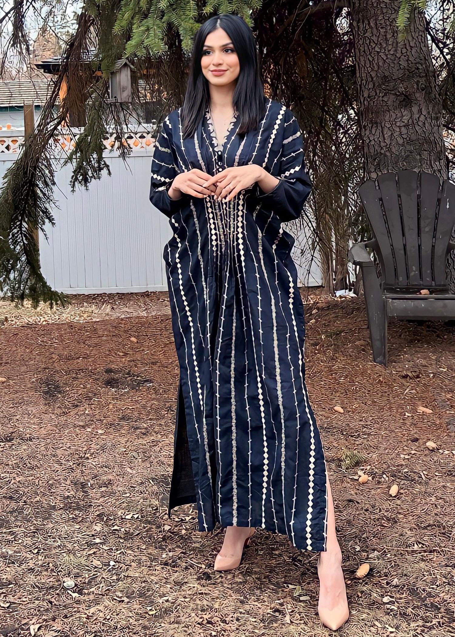 Sahibas By Mirza Charcoal Kaftan Women 1pcs