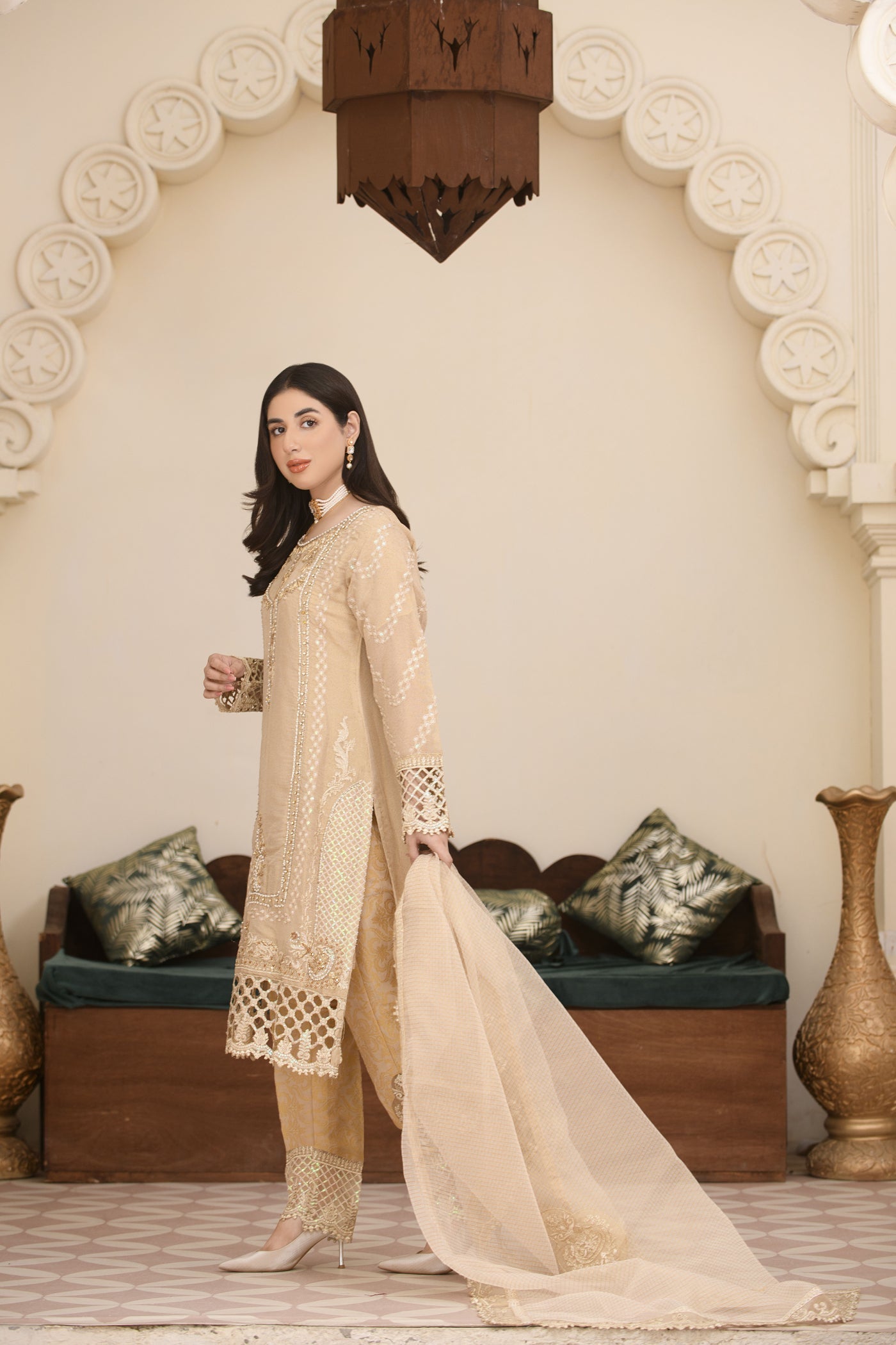 Zarqun 2217e beige Women 3pcs