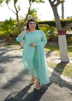 Four Season Boutique Forever Cotton Aqua Blue Women 3pcs