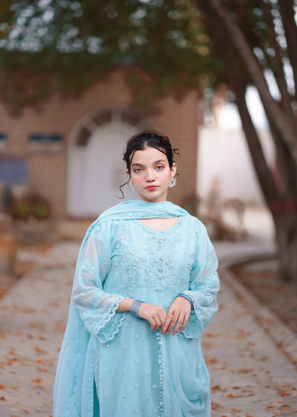 Four Season Boutique NIMRA CHIFFON ICEBLUE Women 3pcs