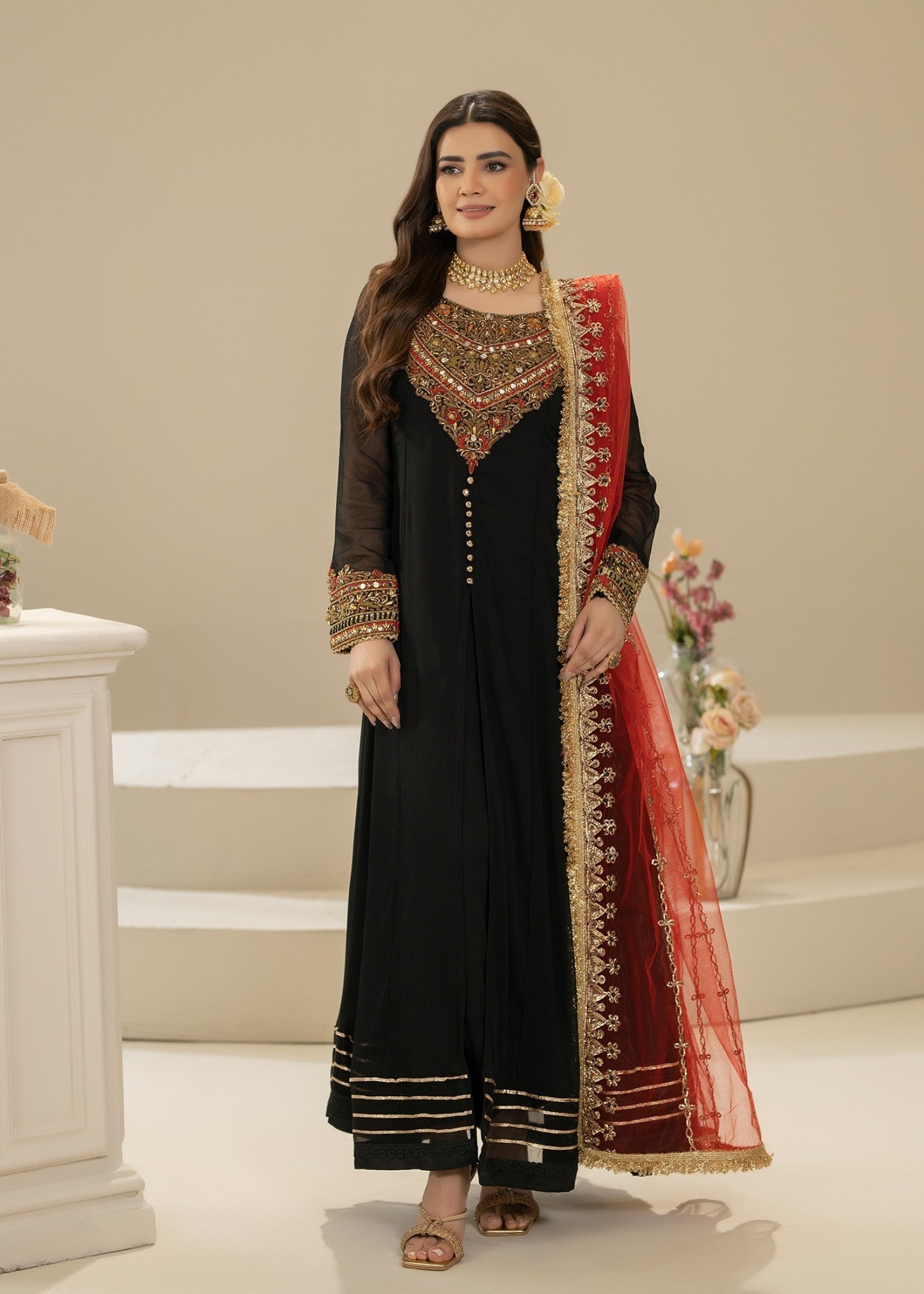 Khuda Baksh Creations Z 304 Black Women 4pcs
