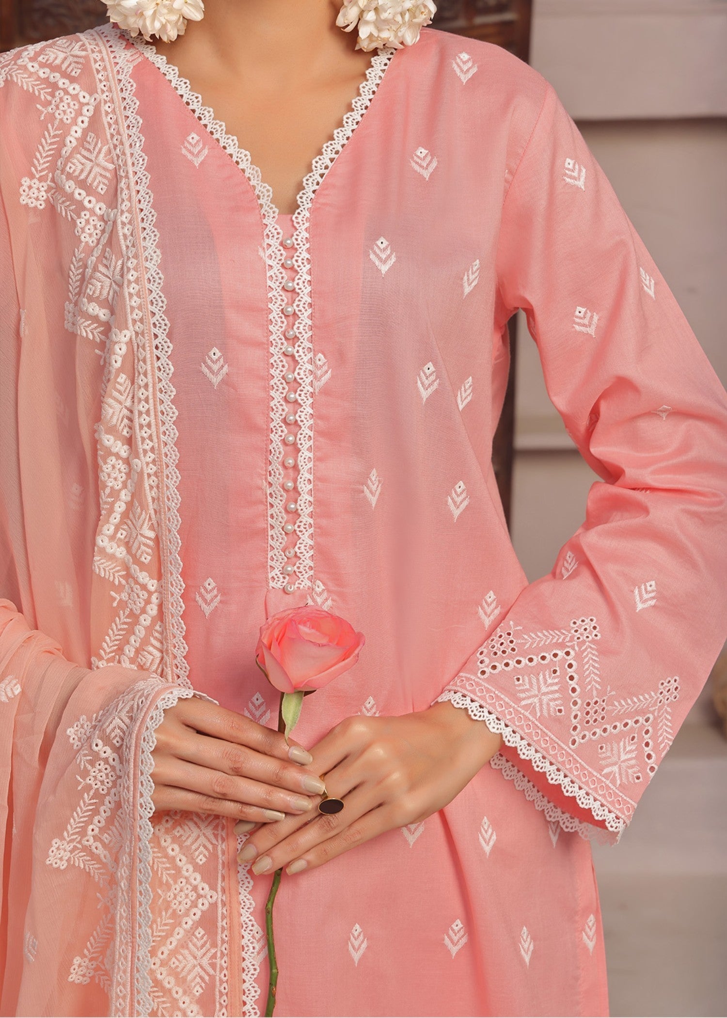 Kumash Textiles Rose Pink Women Stitched Women 3pcs