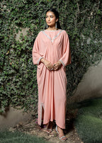 Kross Kulture Embroidered Self Textured Grip Kaftan Women 1pcs