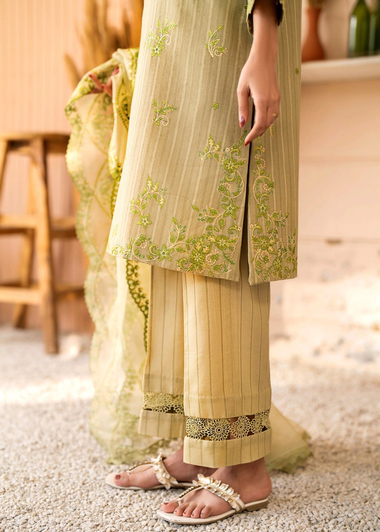 Jazayn Sea GREEN LAWN Women 3pcs