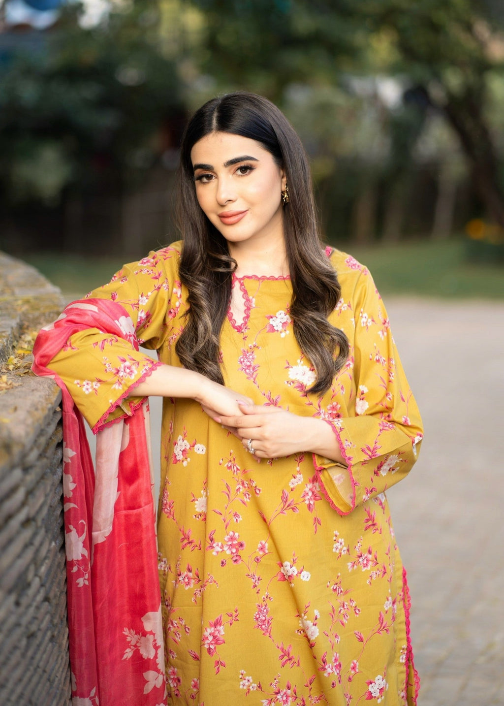 Jazayn LEMON YELLOW CAMBRIC Women 3pcs