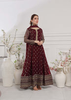 Alsiyab Bahaar Mehroon Women 3pcs