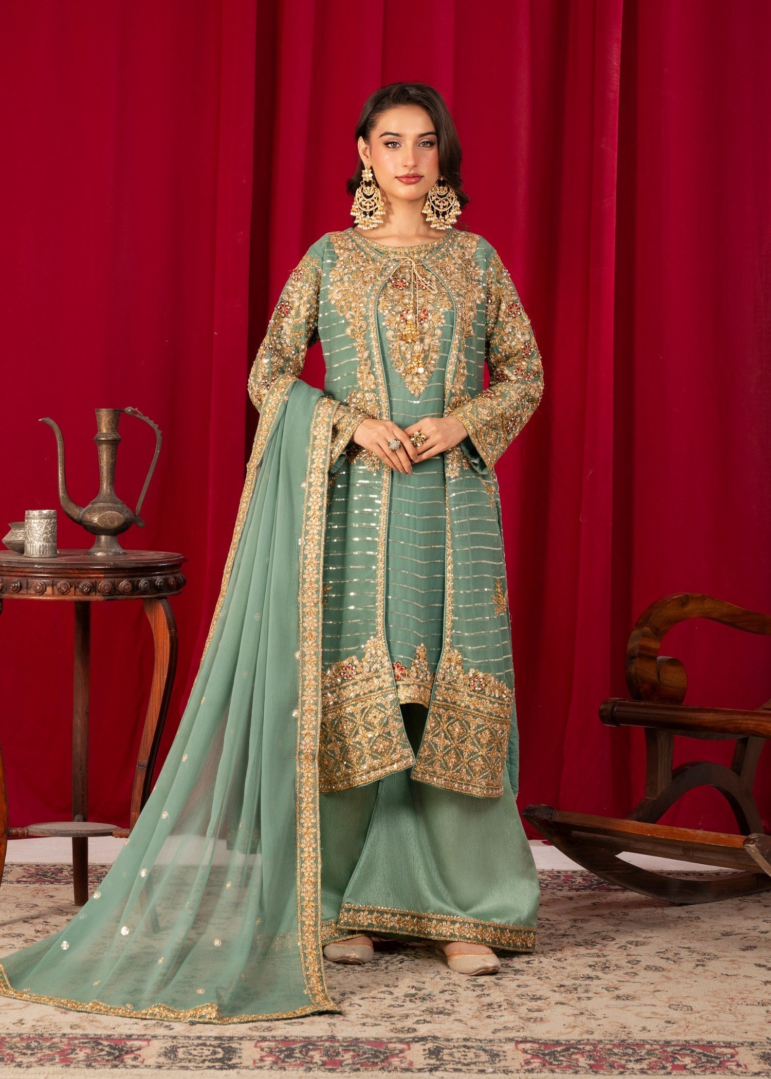 Al Burhan Apparel Maahi Green Women 3pcs