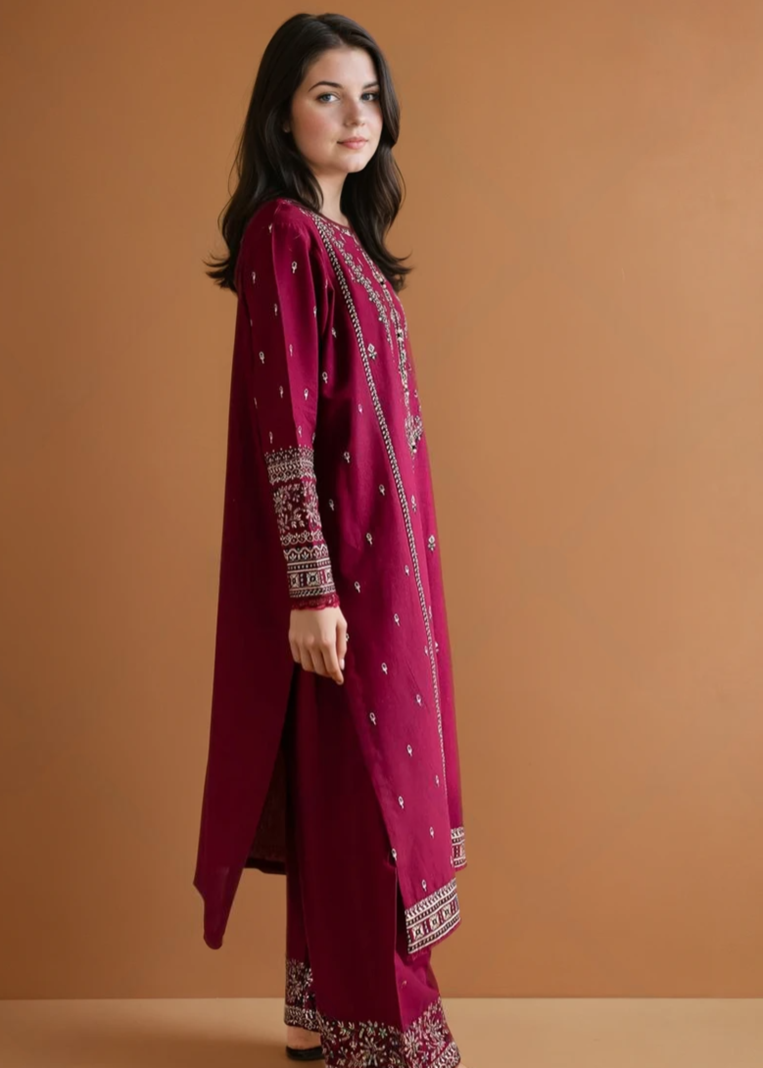Chaudhary Arts Roohi Embroidered Stitched Women 2pcs
