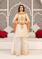 Miss & Mrs Siza white sharar Women 3pcs