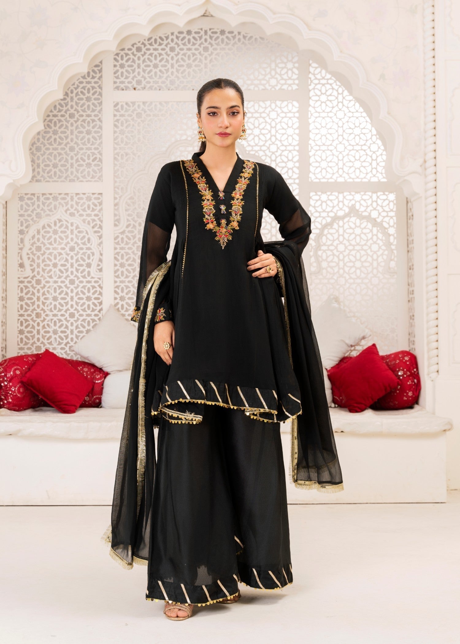 Miss & Mrs Short frok black Women 3pcs