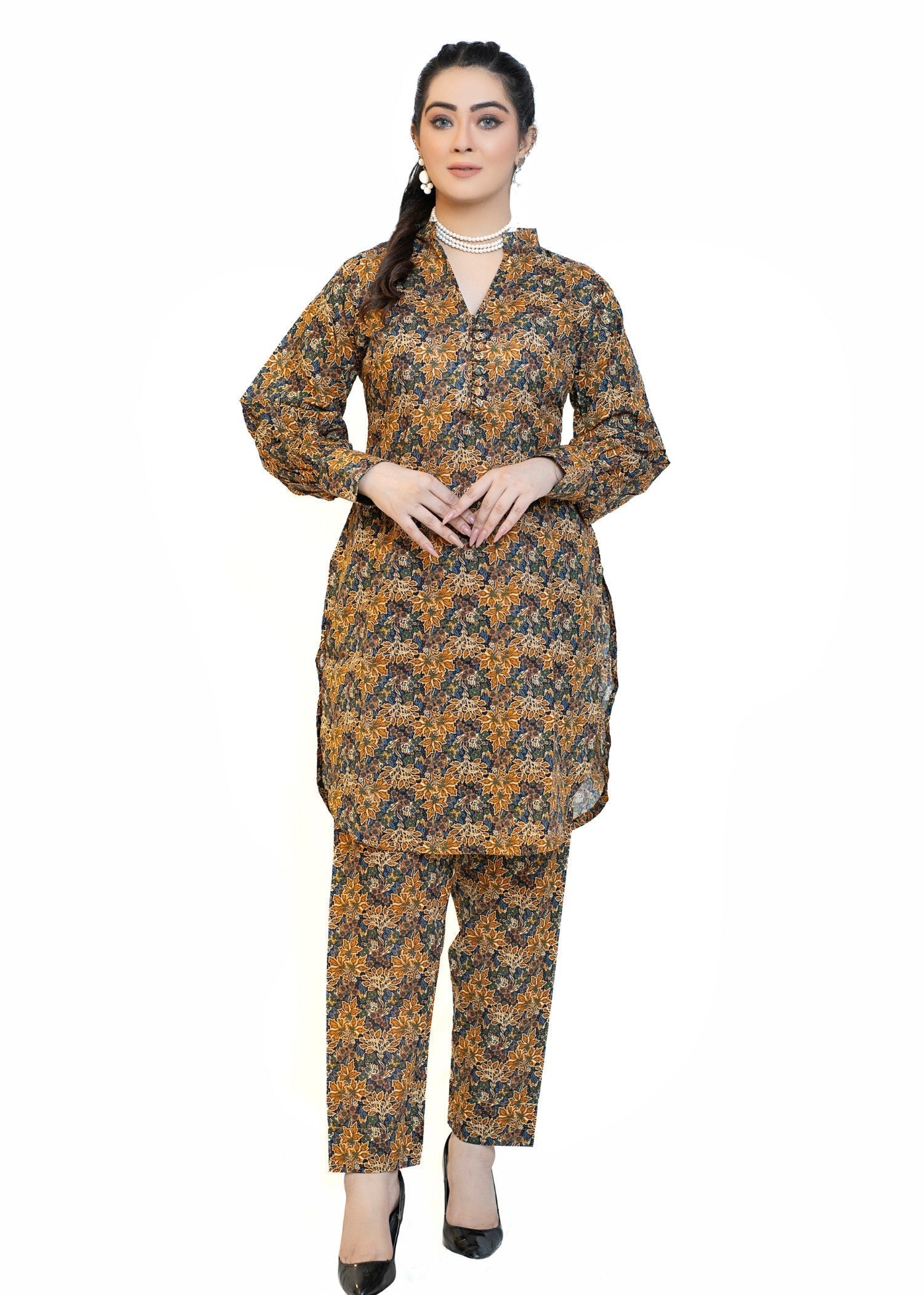 Miss & Mrs 2 pic lawn gol chak Women 2pcs