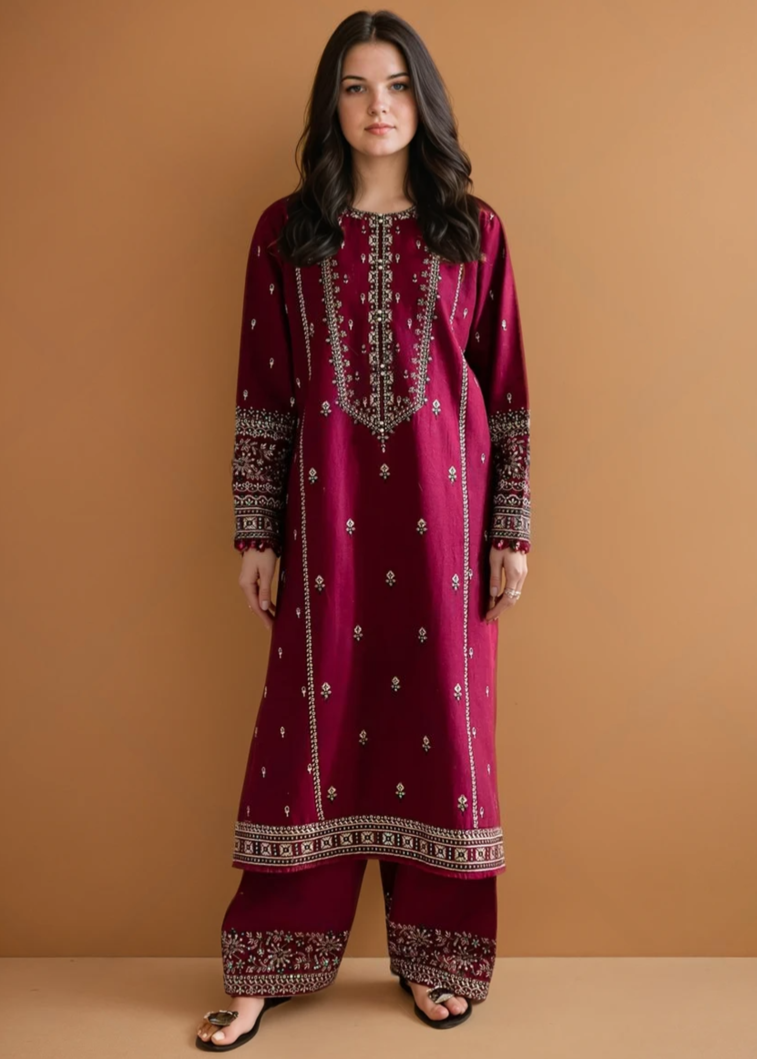 Chaudhary Arts Roohi Embroidered Stitched Women 2pcs